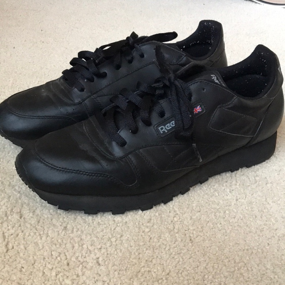 Black Reebok Classic Leather Men’s Size 12 Athletic Shoes